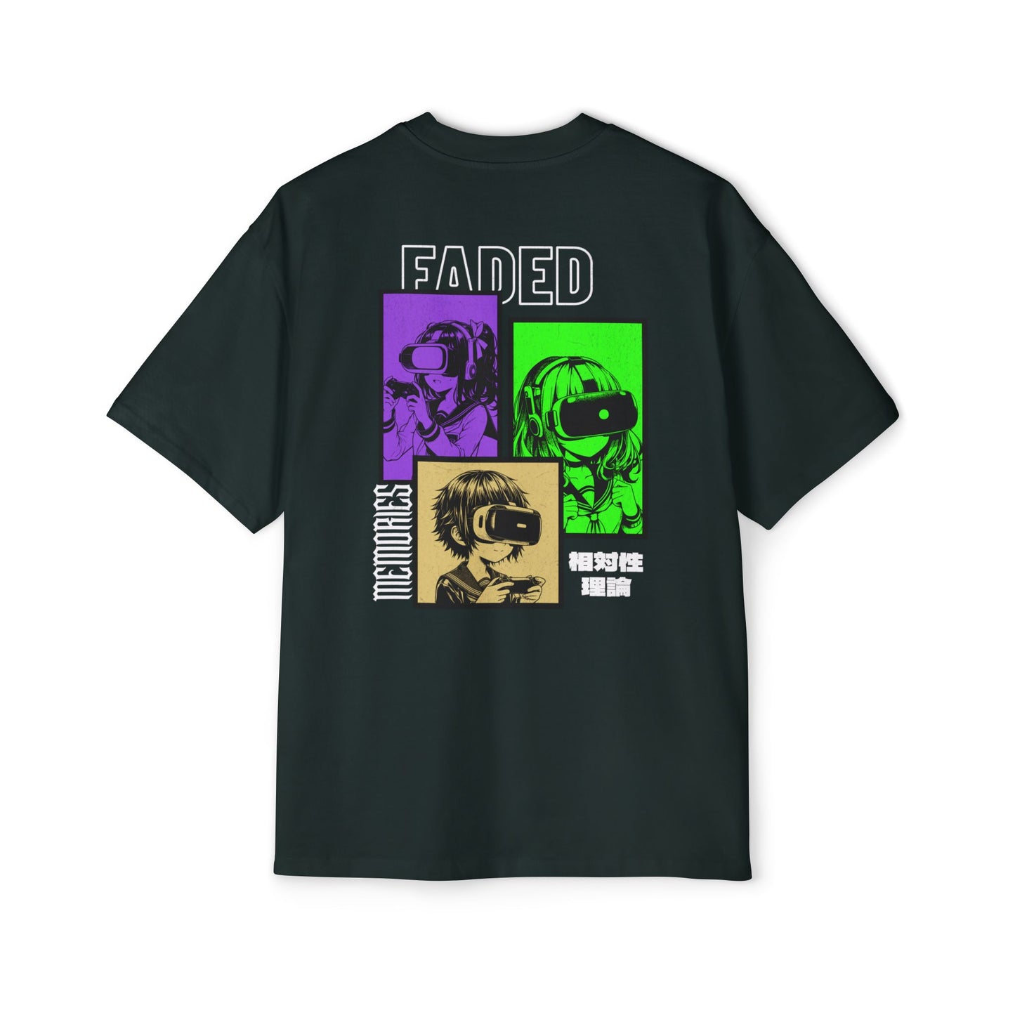 Oversized Cotton Tee – Retro VR Gamer “Faded” Graphic