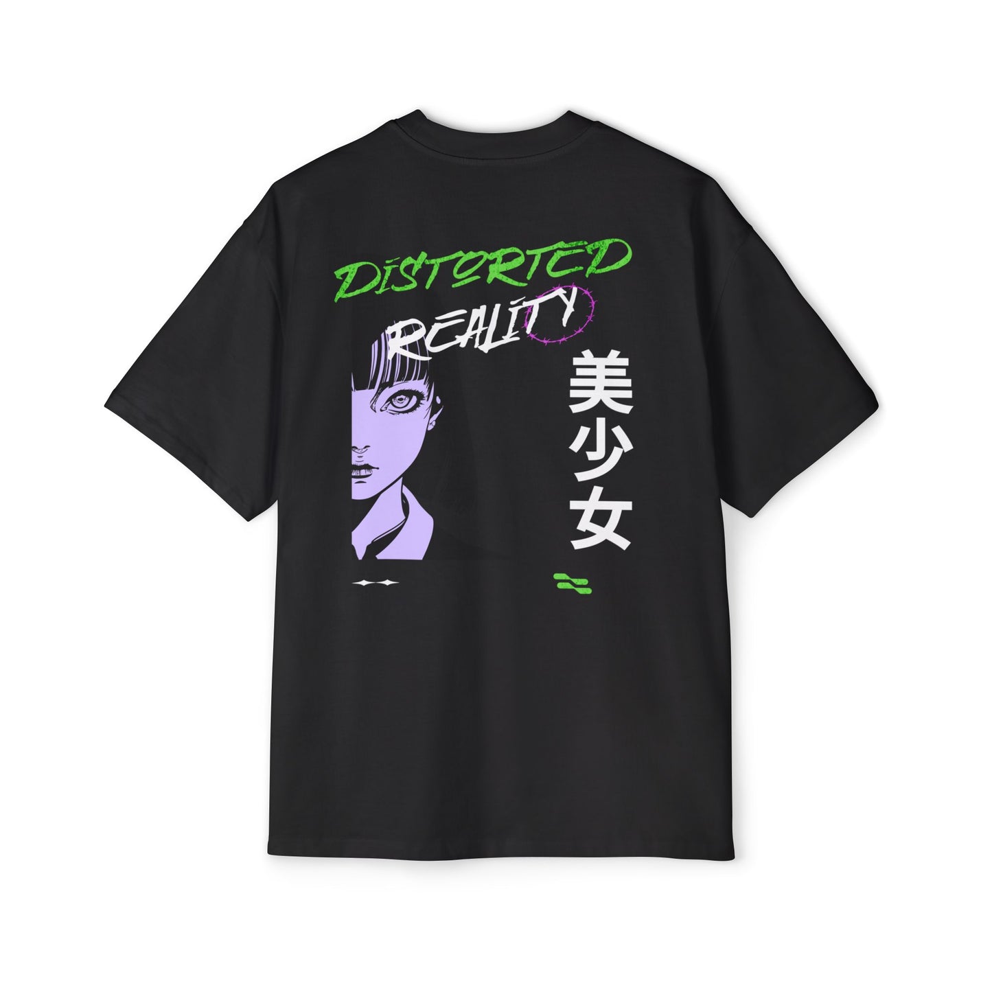 Distorted Reality Oversize Anime Graphic Tee