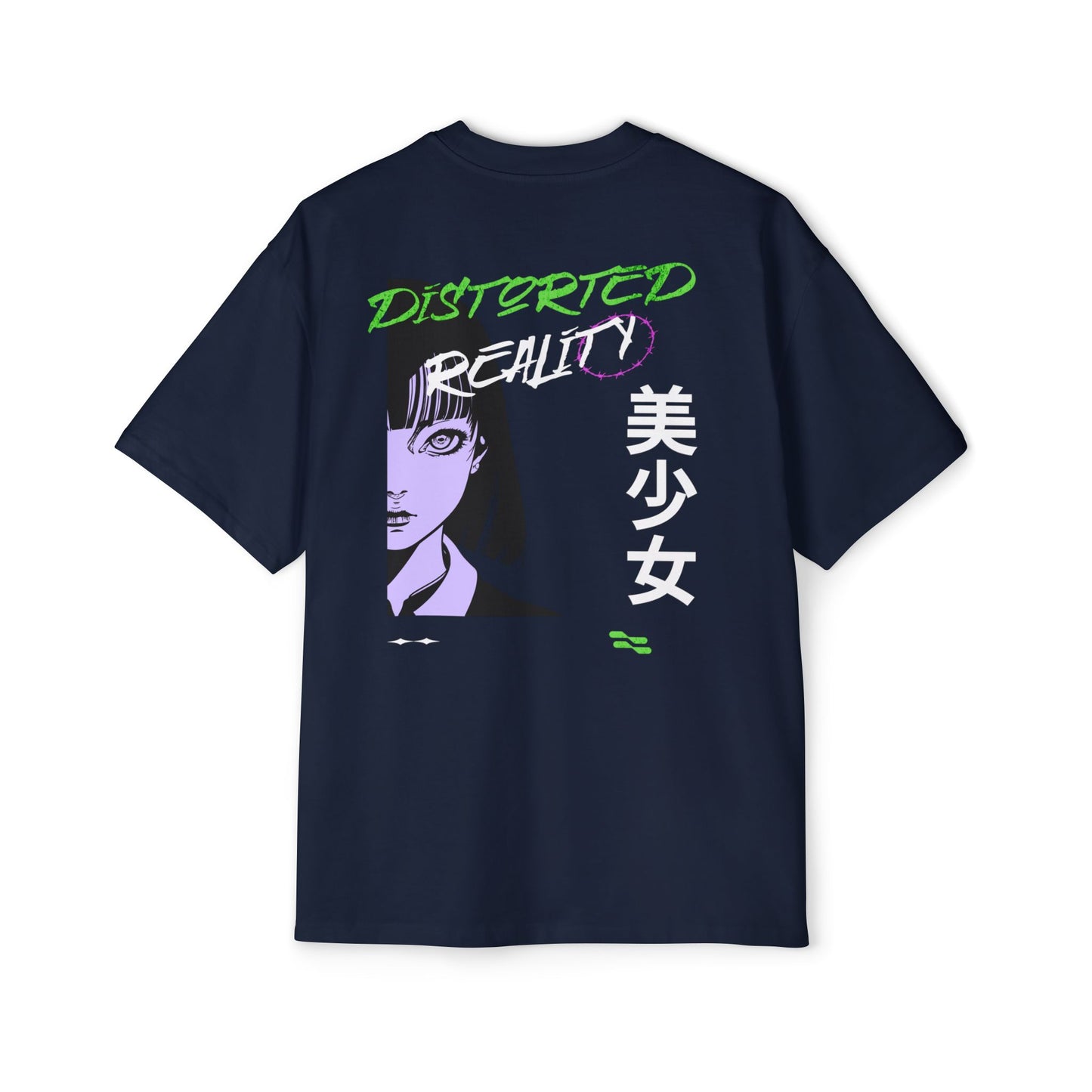 Distorted Reality Oversize Anime Graphic Tee