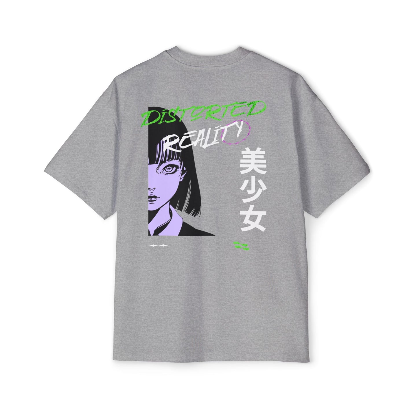 Distorted Reality Oversize Anime Graphic Tee