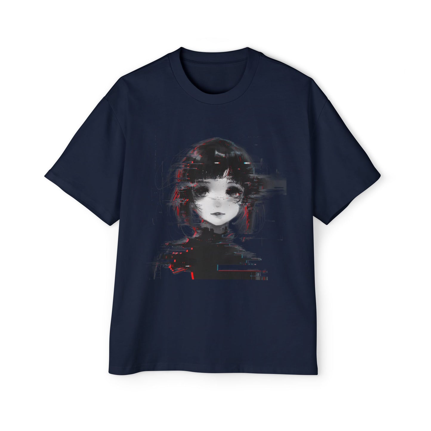 Oversized Vaporwave Graphic T‑Shirt – Glitch Soul