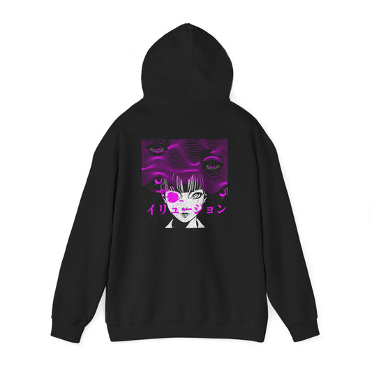 Illusion Eyes Hoodie — Surreal Graphic Eye Design