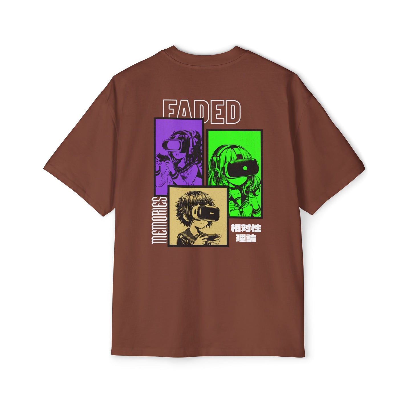 Oversized Cotton Tee – Retro VR Gamer “Faded” Graphic