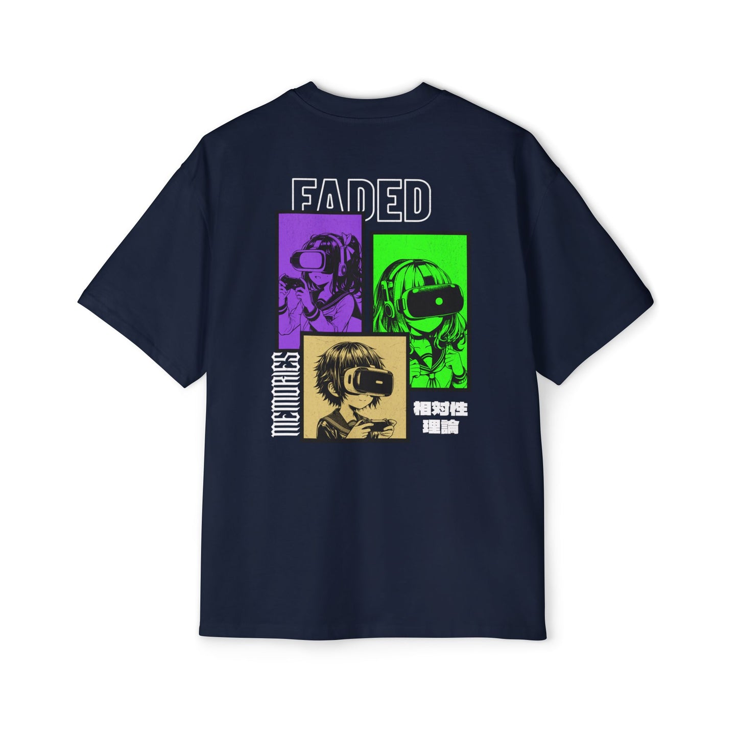 Oversized Cotton Tee – Retro VR Gamer “Faded” Graphic